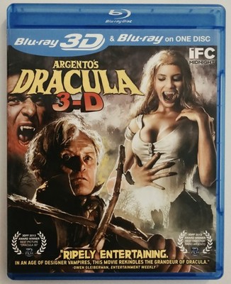 ARGENTO'S DRACULA 3-D BLU-RAY 3D + BLU-RAY VERY GOOD CONDITION FAST SHIPPING 