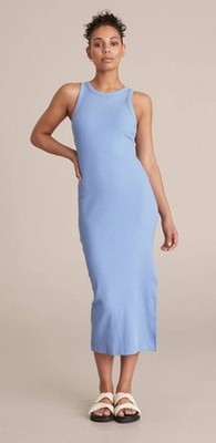 Lily Loves Womens Rib Racer Midi Dress Blue Size AU 10 US 6