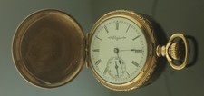 35mm Elgin Watch Co. Pocket Watch Double Hunter Gold Filled - Running