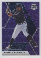 2021 Panini Mosaic Quick Pitch Purple Prizm 15/50 Ronald Acuna Jr #109 0xl5