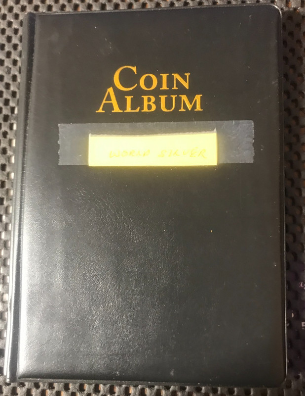 Coin Album U.S. Silver 15Coins, Hong Kong, Sweeden, Belgum, Phil, Belgum, Nether