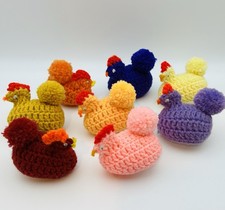 Crocheted Easter Egg Holders Set of 8 Handmade Easter Decoration