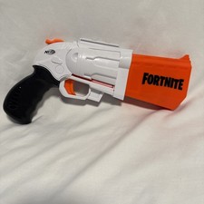 NERF Fortnite Blaster Gun Orange Black White Tested Works BS3 Outdoor Play Fun