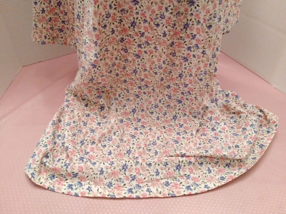 Camisón Carole Hochman 100 % algodón talla XL ribete floral de encaje Foto 2 de 4