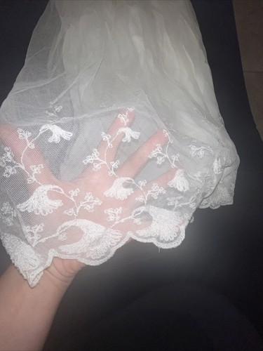 Antique Baby Baptism Christening Dress Gown Organdy Lace Heirloom Victorian - Picture 11 of 18