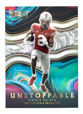 2022 Panini Select Unstoppable Silver Prizm Chris Olave RC New Orleans Saints
