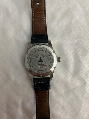 Alpina Startimer Pilot Automatic Men's Sapphire Black Leather Swiss 44mm Watch - Picture 2 of 9