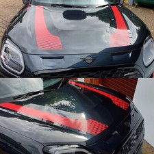 Strisce cofano rosso peperoncino per adesivi Mini U25 Countryman Cooper S JCW