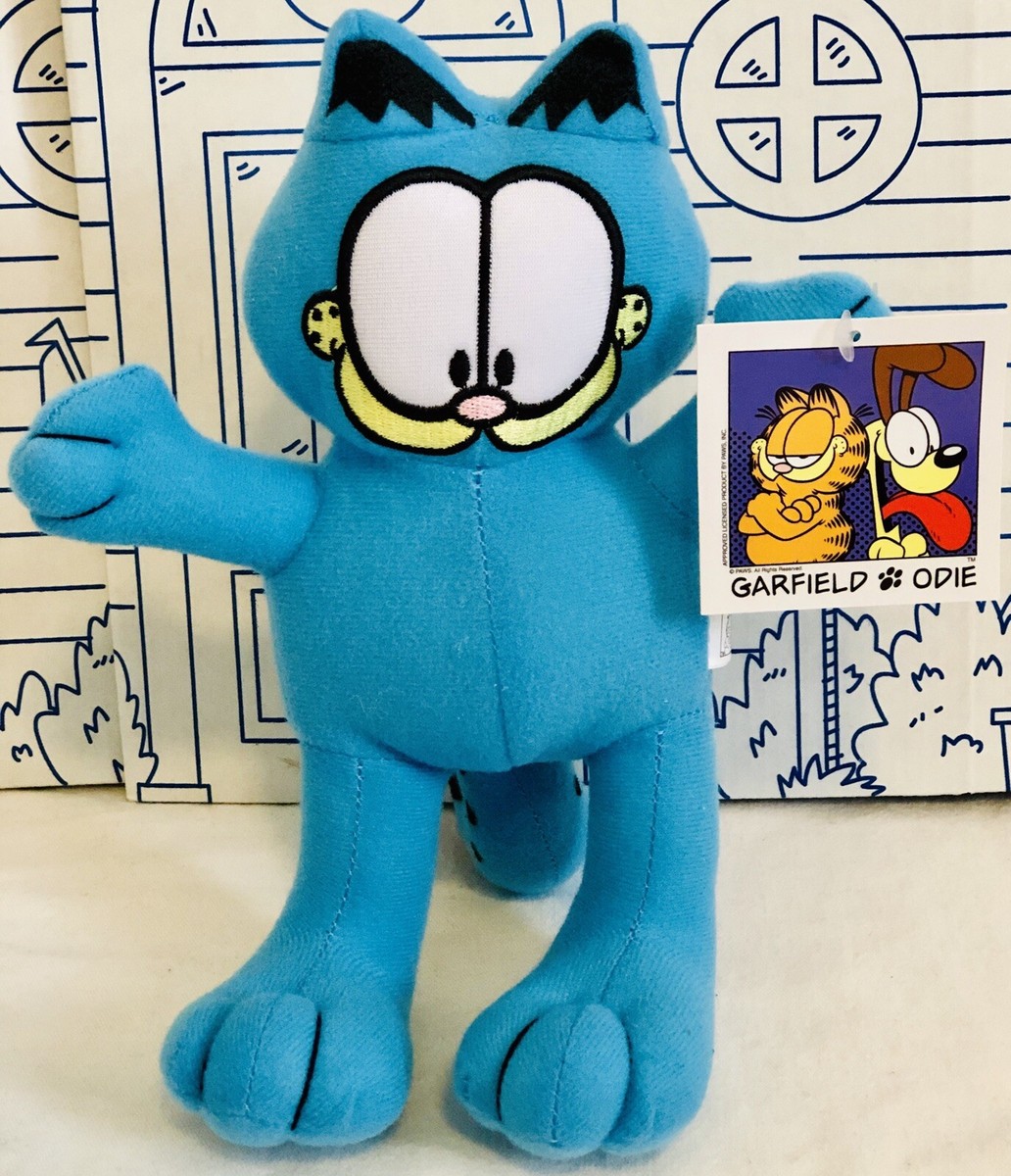 New GARFIELD & Odie Plush Fluorescent Blue Toy Factory Cat Stuffed