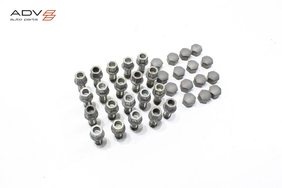 2012 - 2018 AUDI A6 S6 PARAFUSOS DE PORCA DE RODA ARO COM TAMPA DE TAMPA FABRICANTE DE EQUIPAMENTO ORIGINAL - CONJUNTO - - Imagem 2 de 4