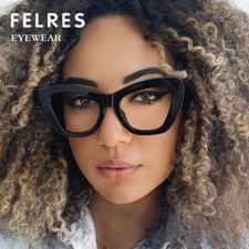 Cat Eye Anti Blue Light Reading Glasses Women Clear Lens Classic Retro Glasses