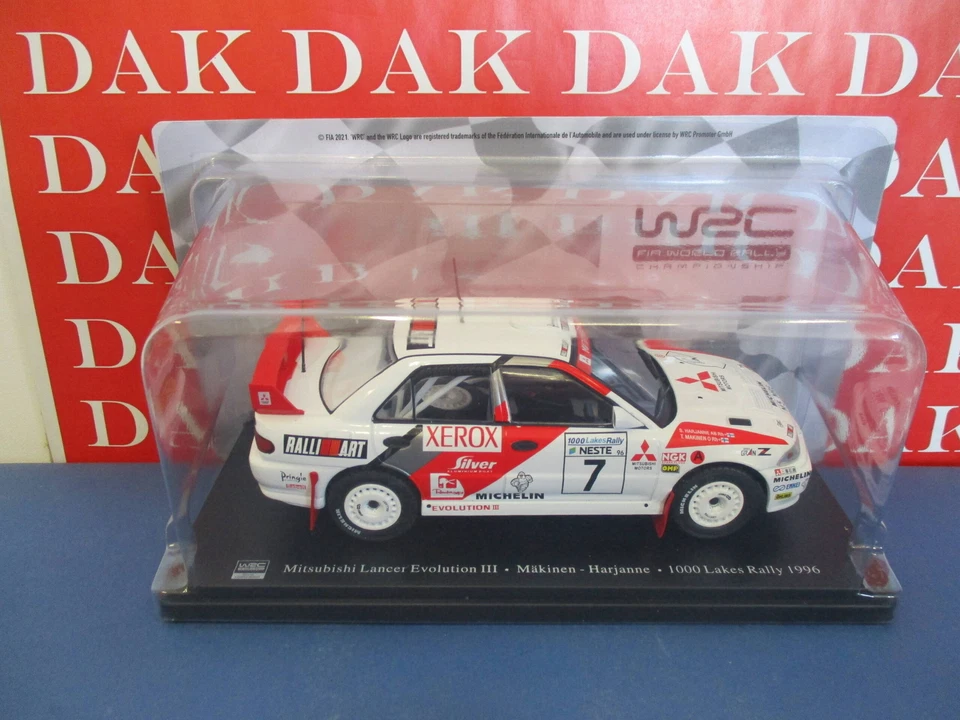 Die cast 1/24 Modellino Auto Mitsubishi Lancer EVO III Rally 1000 Lakes 1996 - Immagine 4 di 4