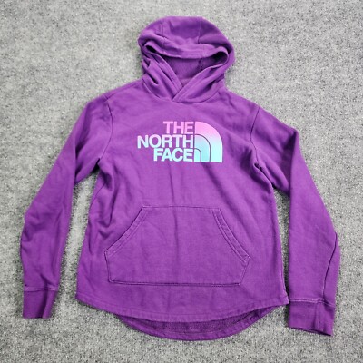 The North Face Kids Girls Large Purple Graphic Hoodie Hooded