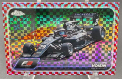 2024 Topps Chrome Formula 1 F1 #143 Callum Voisin Red Checker Flag Refractor 4/5