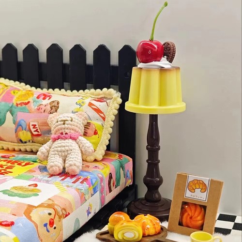 Cute Pudding Mini Night Light Bedside Table Lamp Bar Desktop Ornament Gift US - Picture 9 of 13