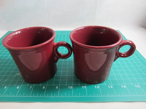 2 Fiesta Ware Coffee Mug Homer Laughlin HLC O Ring Handle