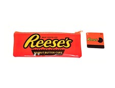 Reese  s Peanut Butter Cup Soft Zip Case Candy Pencil/Make Up Bag JennZ NEW 1 