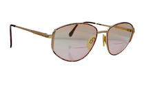 Vintage Luxottica Sandy Brown Gold Oval Italy Sunglasses FRAMES ONLY