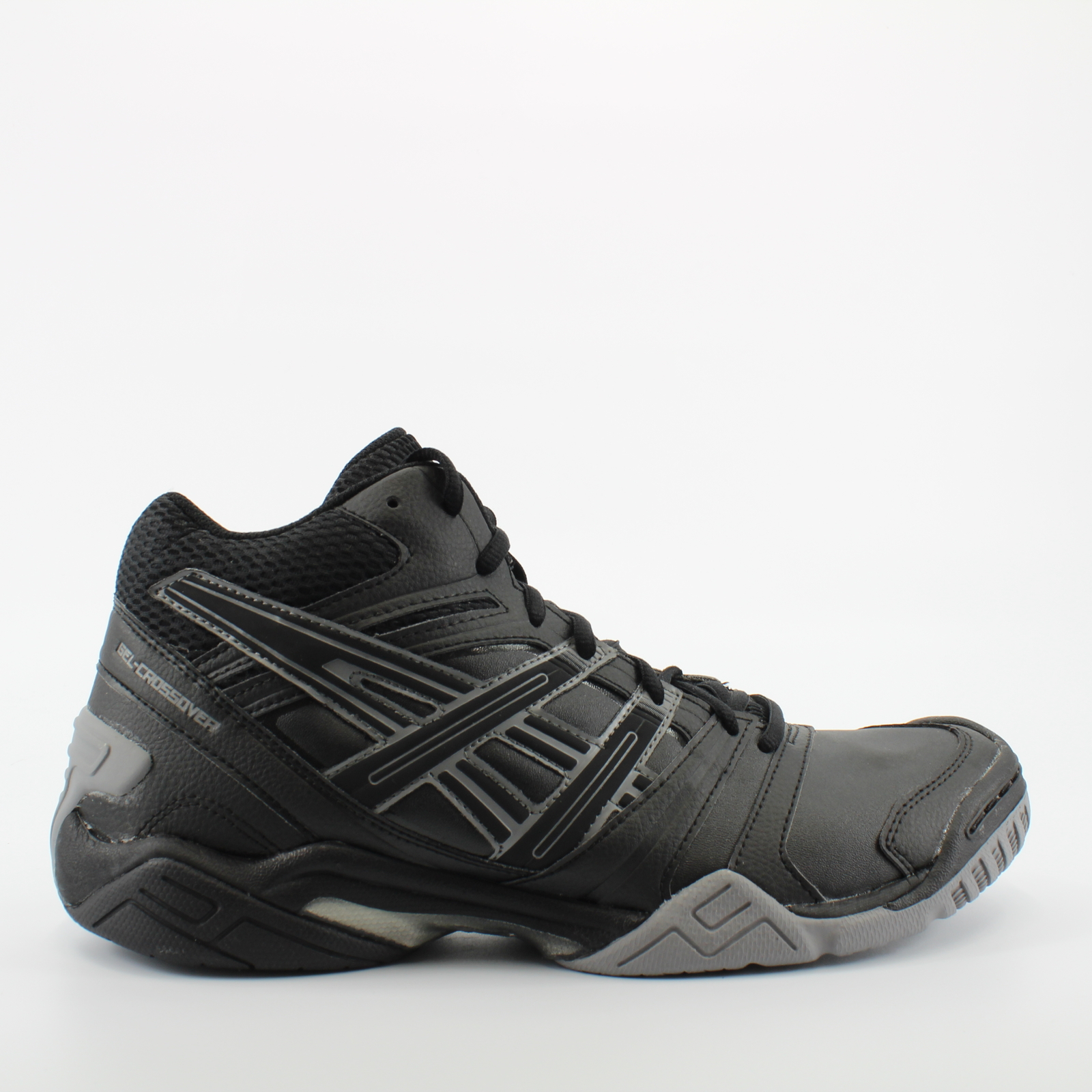 Asics Gel Crossover 4 Black Leather Womens Lace Up Indoor Sport Trainers  R25NJ | eBay