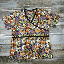 Peppermint Scrubs Halloween pumpkins Nurse Medical