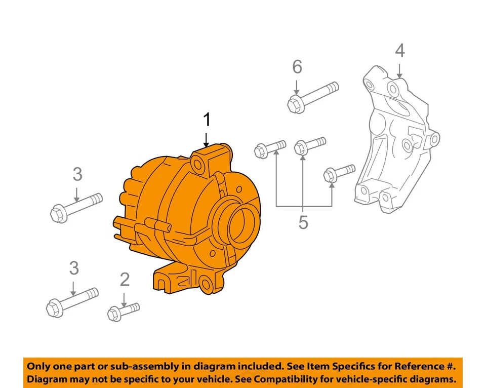 Alternador usado compatible con: Chevrolet Camaro 2010 3,6 L ID 13501720 grado A Foto 3 de 4