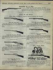 1933 PAPER AD Remington BB rifle de aire comprimido bomba margarita repetidor de acción exhibición Crosman