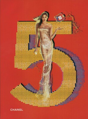 CHANEL Perfume Magazine Print Ad Advert N5 Estella Warren VTG 2003