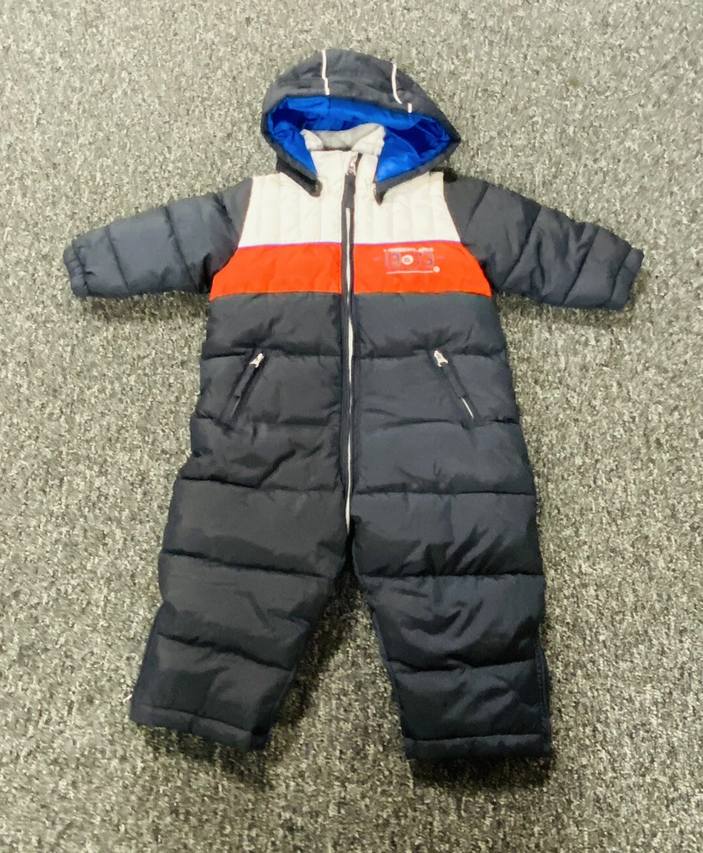 Timberland Navy Mutli Baby Boy Snowsuit Age 12 Months New eBay