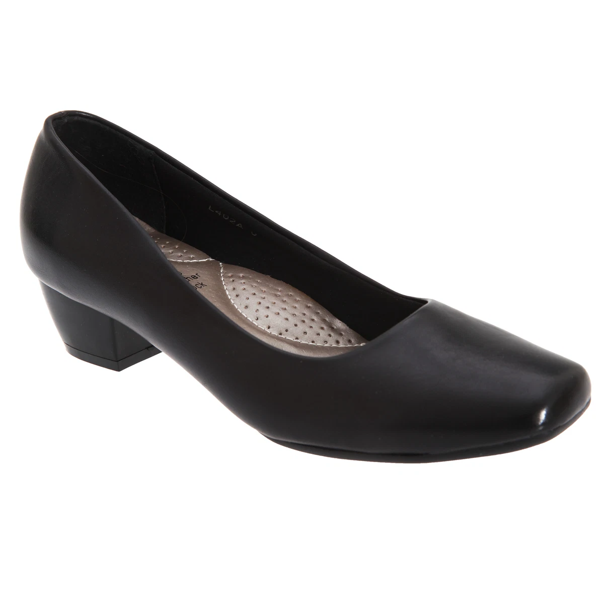 Plain black court clearance shoes
