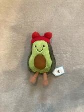 Jellycat TOASTIE AMUSEABLE AVOCADO Soft Plush Toy w Earmuffs