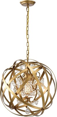 Warehouse of Tiffany HM234/1MG Verite 19 in. Matte Gold 1 Light Globe Chandelier