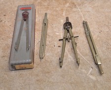 Drafting tools Roting Compass R530, Dietzgen divider & more machinist tool lot