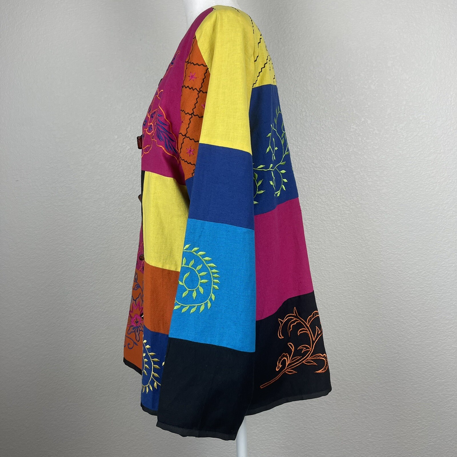 Indigo Moon Multi Colored Mix Patchwork Pattern F… - image 5