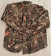 CABELA LARGE CAMO JACKET CAMOUFLAGE L HUNTING MANY POCKETS OUTDOOR GEAR 