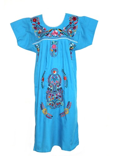 Mexican Dress Puebla for Women Hand Embroidered 3XL and 4XL Plus Sizes - Picture 7 of 14