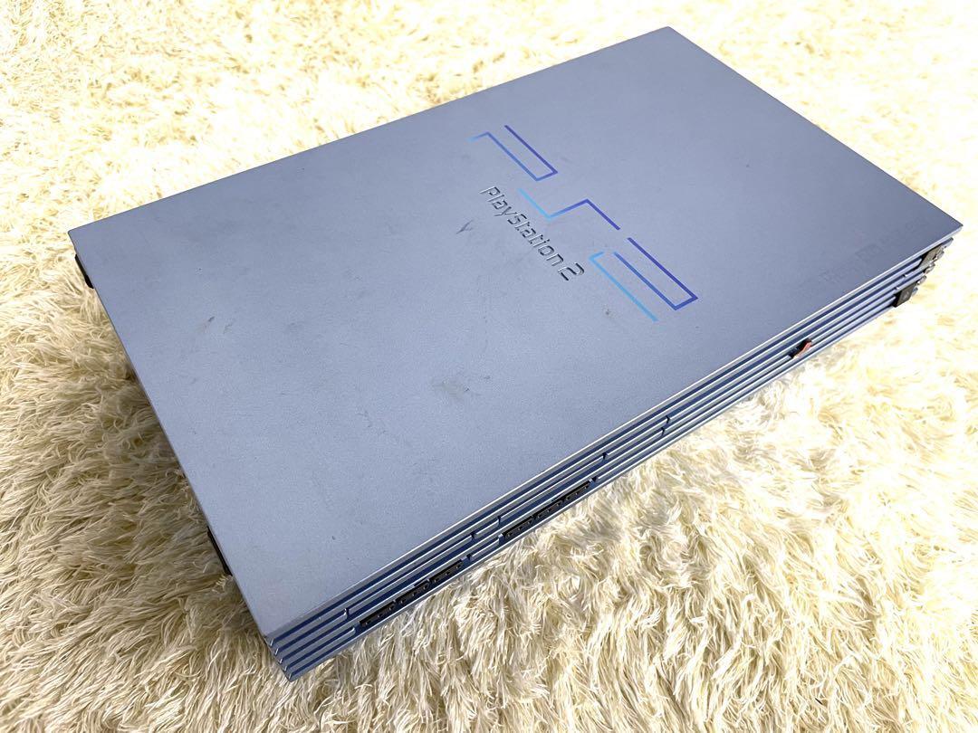SONY PS2 SCPH-39000 AQUA Blue Console w/DUALSHOCK 2 NTSC-J tested