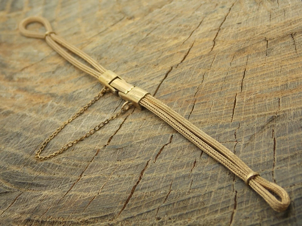 复古 Speidel 美国二手表带金盘蝴蝶扣环端 — 第 2/4 张图片