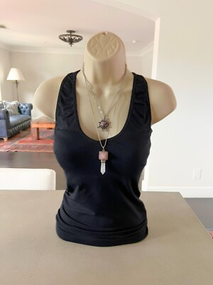 Set of 2 Necklaces for Women Rose Quartz Pendant Rhodonite Pendant Necklace Gift