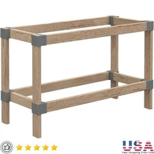 Heavyweight DIY Workbench Kit Includes Hardware Fasteners Easy Assembly Gray New