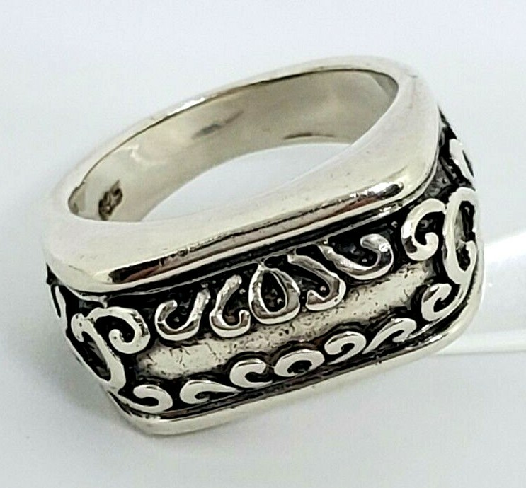 VTG Rectangle Front Delicate Scroll Work Statemen… - image 1