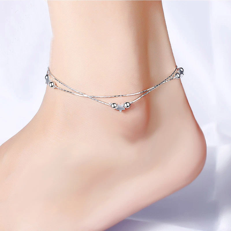 White gold anklets outlet