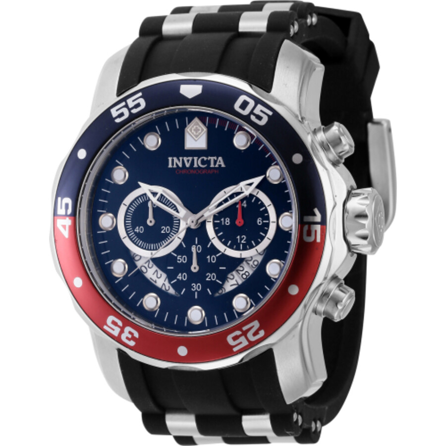 Мужские часы Invicta Pro Diver Chronograph GMT Кварцевый с черным циферблатом и безелем Pepsi 44521