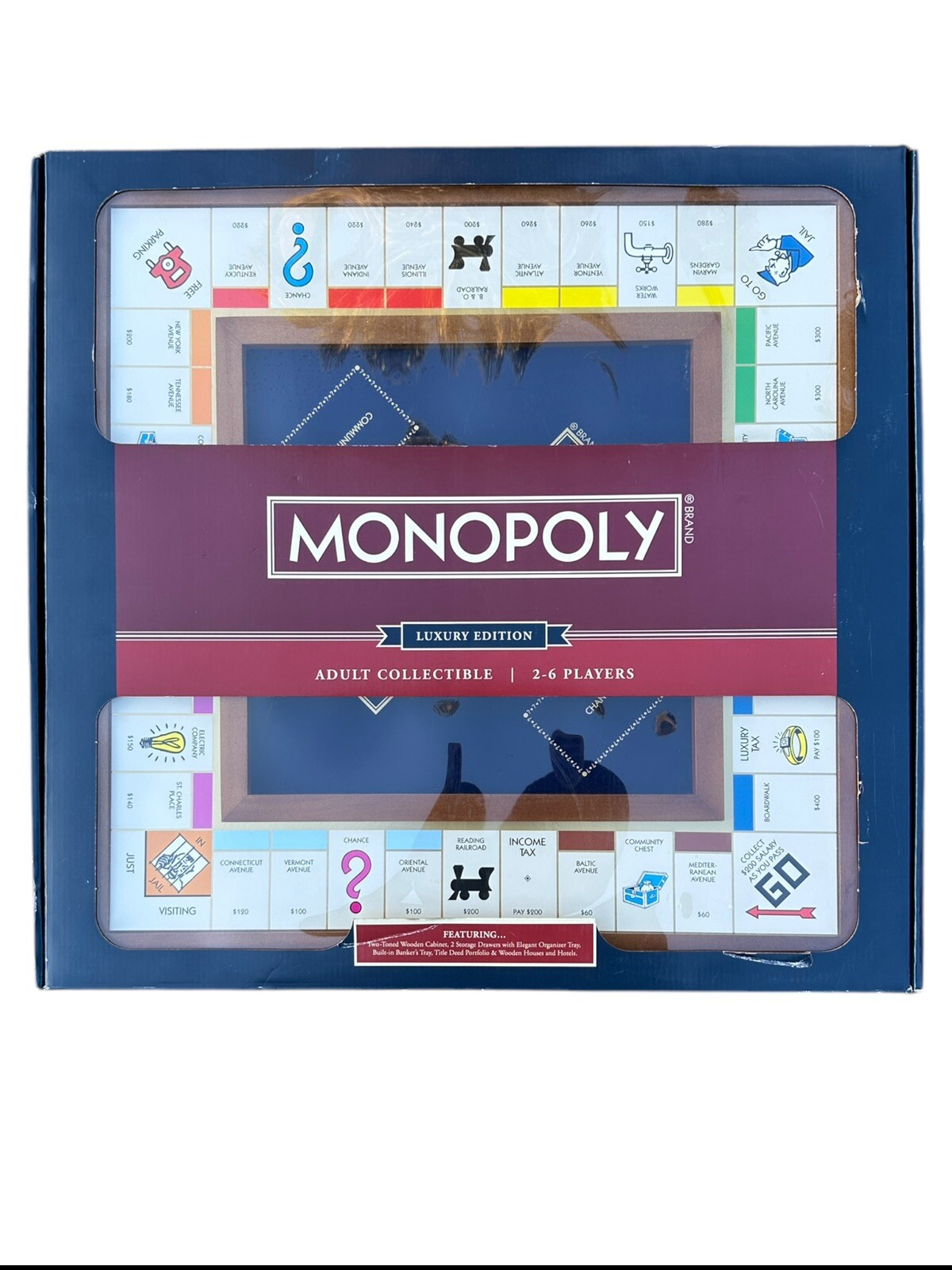 🔥Monopoly Luxury Wooden Edition with Wood Game Board New Premium Collectible🔥