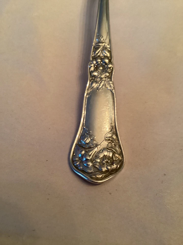 CUCHARA DE SERVIR ONEIDA COMMUNITY 1908 RELIANCE Wildwood 11- patrón PLATEADO Foto 2 de 4