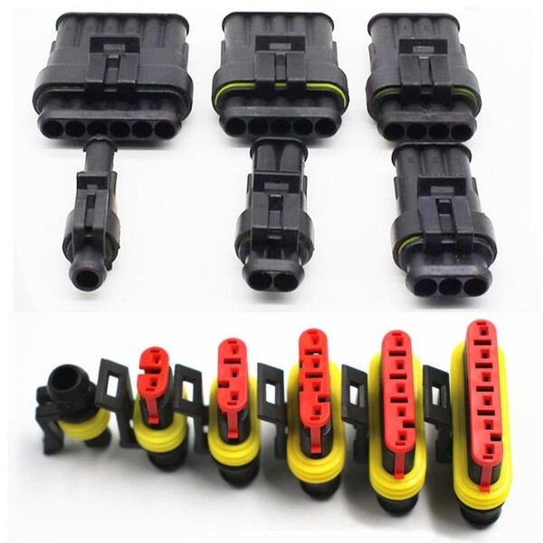 192x Auto KFZ Stecker Set Steckverbindung 1-6 Pin Wasserdicht Kabel Crimpzange 192x Auto KFZ Stecker Set Steckverbindung 1-6 Pin Wasserdicht Kabel Crimpzange