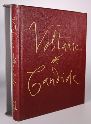 2011 Candide oder Optimismus von Voltaire SIGNIERT von Quentin Blake Illustrator Leder