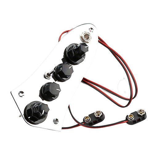 Guitar Bass Control Plate Pre Wired for Jazzes Bass Electric Bass Instrument - Picture 8 of 12