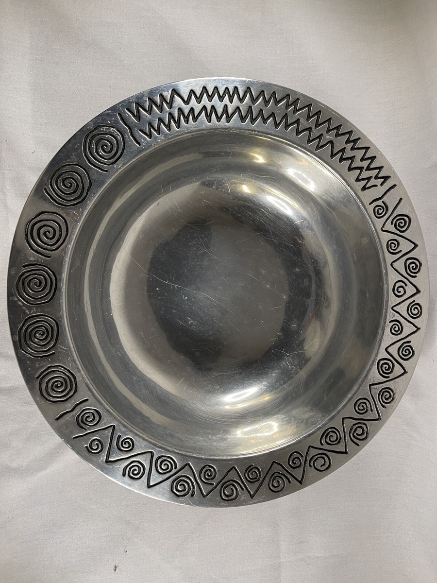 Wilton Armetale Pewter Reggae Round Med Bowl Serving 12