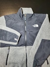 Boys Large The North Face Polar Tec Full Zip Jacket Black And Gray