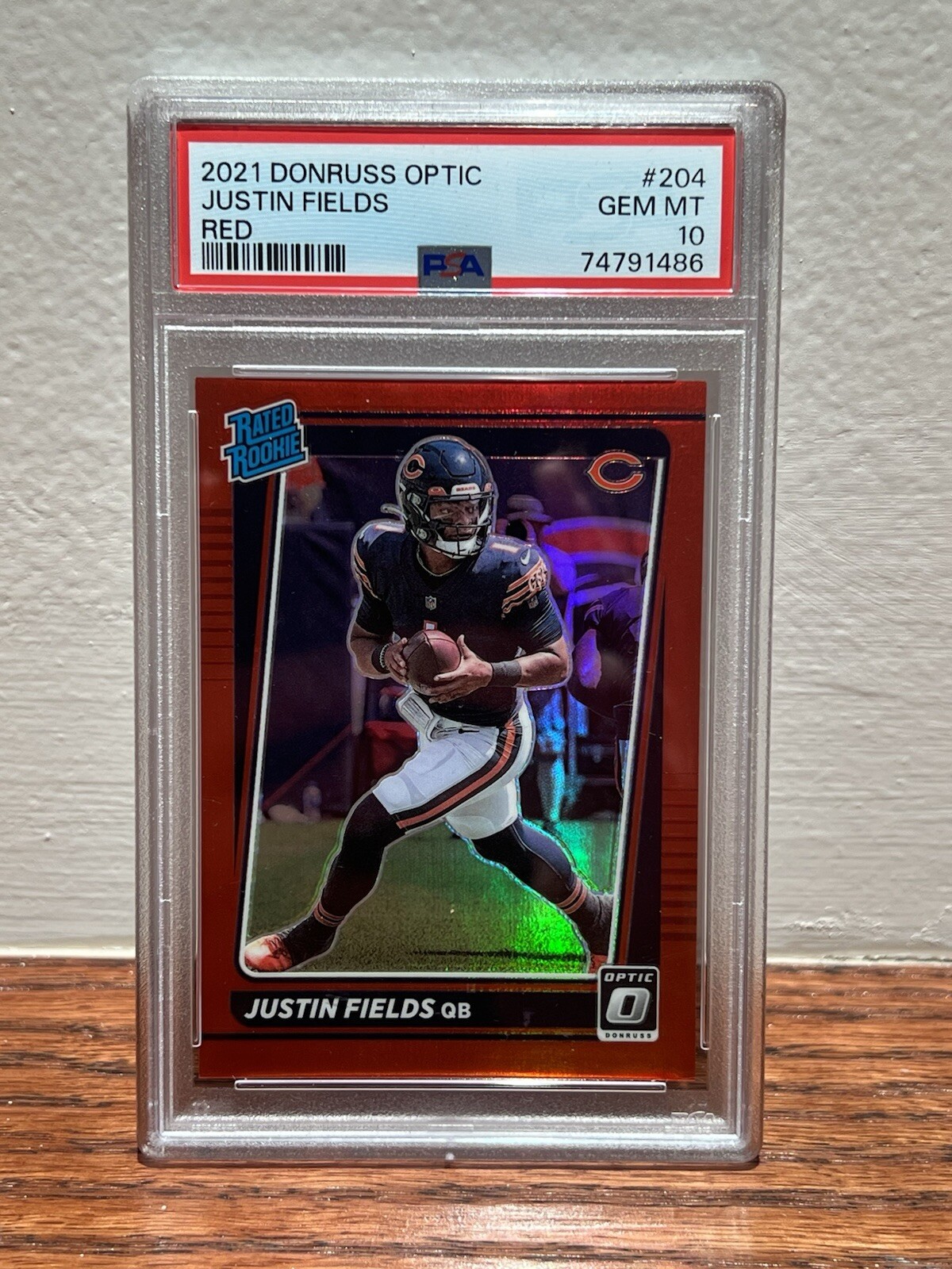 JUSTIN FIELDS 2021 DONRUSS OPTIC #204 RC ROOKIE RED PRIZMS 37/99 PSA 10 GEM JETS